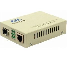 Конвертер UTP-SFP GIGALINK 10/100/1000Мбит/с в 1000Мбит/с GL-MC-UTPG-SFPG-F 