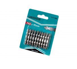 Насадки магнитные двусторонние для больших нагрузок (10 шт; 45 мм; PH2xPH2) Jettools W2-21-04522 