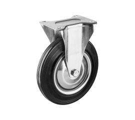 Колесо неповоротное (200 мм; г/п 185 кг; резина/металл; игольчатый подшипник) ЗУБР 30936-200-F 