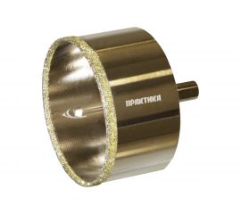 Коронка алмазная по керамограниту/керамике Профи (82х70 мм) ПРАКТИКА 917-736 