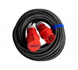 Удлинитель шнур ЭНАРГИТ 380 Вольт, КГ 5х2,5 ГОСТ 1 розетка 30 метров IP44 КГ525-30-1-44 