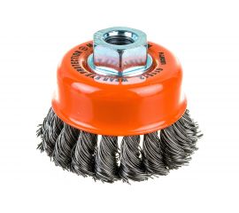 Щетка чашка (75 мм; М14Х2; крученая металлическая проволока 0.5 мм) для УШМ HARDEN 611512 
