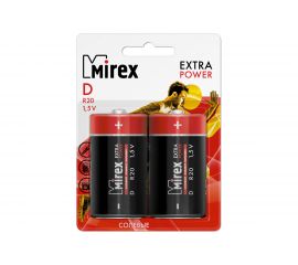 Солевая батарея Mirex R20 / D 1,5V 2 шт ecopack 23702-ER20-E2 