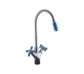 Смеситель для кухни Эверест с высоким изливом, крепление гайка B58-071D 