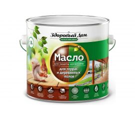 Масло для террас и деревянных полов Здоровый Дом белое 1,8 л Лк-00009550 
