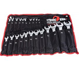 Набор ключей 22 предмета сумка СЕРВИС КЛЮЧ 6-19, 21,22,24,27,30,32, холодный штамп CR-V 70045 