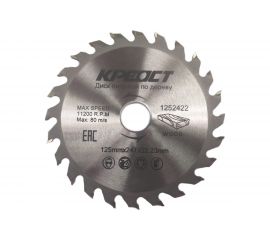 Диск пильный по дереву (125x22.23 мм; 24Т) Креост 1252422 