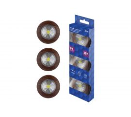 Светодиодный фонарь-подсветка REV, самоклеящийся, Pushlight, 3Pack, дерево 29102 2 