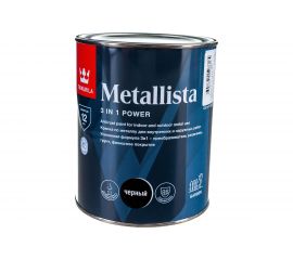 Краска TIKKURILA METALLISTA по ржавчине 3 в 1, глянцевая, черный 0,9л 700011711 