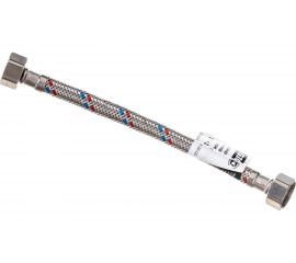 Гибкая подводка для воды Gigant с оплеткой из нержавеющей стали, 1/2""х20 см, г/г P-20-GG 