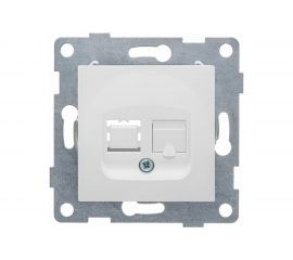 Телефонная розетка GUSI ELECTRIC Ugra МЕХ RJ12, одинарной, СУ, белый С11Т1-001 