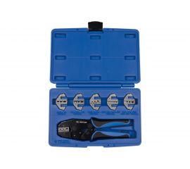 Храповичный кримпер для обжима изолированных наконечников (7 предметов, кейс) KING TONY 42107GX 