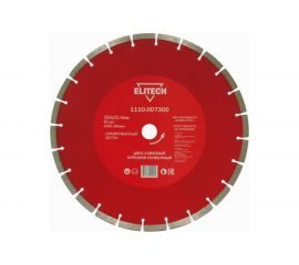 Диск алмазный сегментный для армированного бетона (350х25.4 мм) ELITECH 192001 