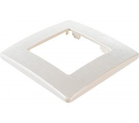 Рамка для розеток и выключателей ЭРА Серия 12 12510102 на 1 пост, Сатин, слоновая кость Б0052500 