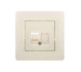 Телефонная розетка GUSI ELECTRIC Ugra RJ12, одинарная, СУ, бежевый С11Т1-003-СБ 