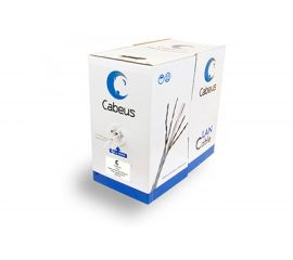 Кабель Cabeus витая пара, категория 6, 4 пары 0,57мм, одножильный, серый UTP-4P-Cat.6-SOLID-GY 