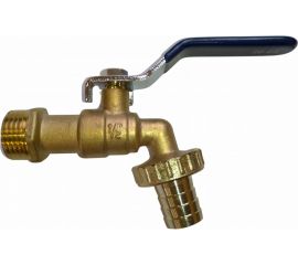 Шаровой кран со штуцером RM 1/2 водоразборный, ручка VN-BY12 