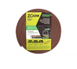 Самоклеящийся уплотнитель ZOOM Classic D (9х7,5 мм; коричневый; 10 м) 02-2-4-152 