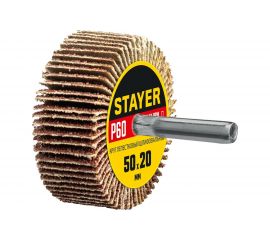Круг шлифовальный лепестковый на шпильке STAYER P60, 50x20 мм 36607-060 