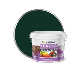 Эластичная краска для всех типов поверхностей Лакра зеленая, 6 кг ЛС Лк-00004620 