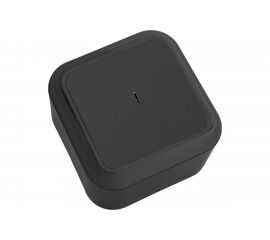 Выключатель Bylectrica 1-клавишная, открытая установка, 10А с подсветкой, серия ПРАЛЕСКА, черный А110-214 