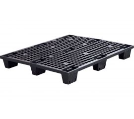Паллет Тара.ру 1200x1000x140 мм, перфорированный, вкладываемый, на ножках, цв. чёрный 24749 