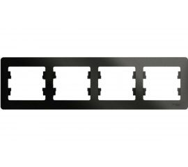 4-постовая горизонтальная рамка Schneider Electric GLOSSA АНТРАЦИТ GSL000704 