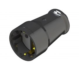 Штепсельная розетка NE-AD с заземлением, 16А, 250В, Черный 1008-S 