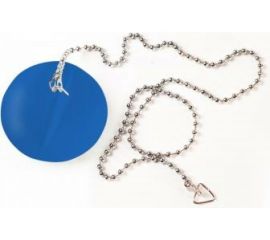 Пробка для ванной Аквалиния голубая, с металлической цепочкой P02 