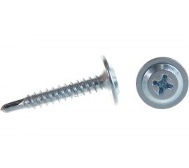 Саморез для металла с прессшайбой ЦКИ 4.2х25, сверлоконечный, Ц, ПРОФИ 48774 