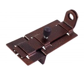 Плоский засов РемоКолор с вертикальными проушинами и фиксатором 70-0-120 