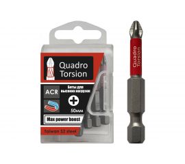 Бита (10 шт; PH3; 50 мм; 1/4"" E6.3) Quadro Torsion 410350 