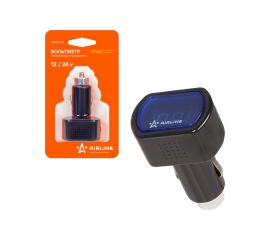Вольтметр в прикуриватель 12-24В Airline AVM-D-01 