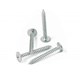 Саморез КВАДРА пресс-шайба, острый конец, 4.2x25, цинк, кор. 100 шт. 420251020100 