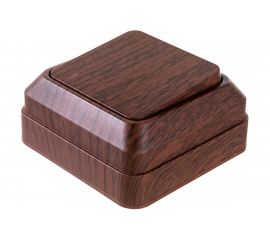 Одноклавишный выключатель Intro Quadro 2-101-10 10А-250В, IP20, открытая установка, венге, Б0053737 