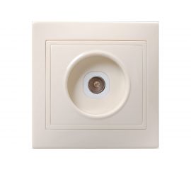 Телевизионная 1местная розетка IEK КВАРТА кремовый EAK10-K33-DM 