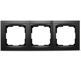 Рамка Smartbuy 3-местная пластик черная Нептун SBE-05b-Plastic-FR-3 