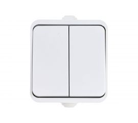 Выключатель IN HOME 2кл AQUA белый п/герм 3200 4690612000435 