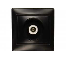 Телевизионная розетка Smartbuy 1-местная 75Ом 5-862МГц черная Венера SBE-01b-S1-TV 