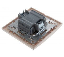 Выключатель STEKKER 2-клавишный, 220V, 10А, серия Эрна, слоновая кость, PSW10-9004-02 39231 