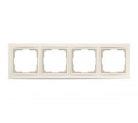 Рамка Smartbuy 4-местная пластик бежевая Нептун SBE-05i-Plastic-FR-4 