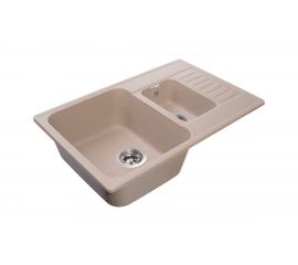 Мойка GranFest QUARZ 1.5-чаш+кр. 740*480 песок 21К песок 