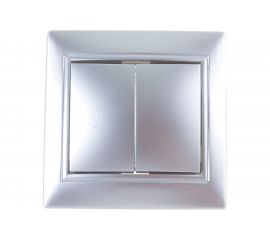 Выключатель Smartbuy 2-клавишный 10А серебро, Венера SBE-01s-10-SW2-0-c 