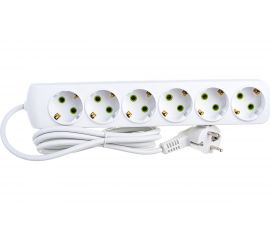 Удлинитель Lezard LETITIA с заземлением 6 входов 2 метра 721-0602-601 