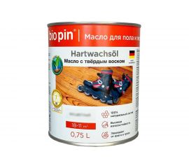 Масло для пола с твердым воском BIO PIN 1910 Hartwachsol в цвете прозрачный темно-янтарный 0.75 л 19101F101 