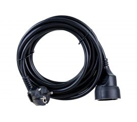Удлинитель LANMASTER вилка Schuko прямая-розетка Schuko, 3х1.5, 220В, 16А, черный, 5 м LAN-PPS/SH-5.0-BK 