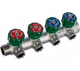 Регулирующий коллектор FAR 3/4 ВР-НР с 4 отв. 1/2 НР межосев. 45 мм FK 3824 3412 