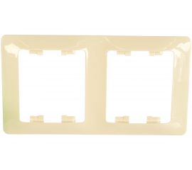Рамка Schneider Electric 2-м GLOSSA вертикальная, бежевая SchE GSL000206 
