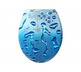 Сиденье для унитаза SANTRADE Капли воды на стекле 0519 