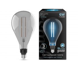 Лампа Gauss LED Vintage Filament Straight PS160 6W E27 290x160mm Gray 330lm 4000K 1/6 179802205 